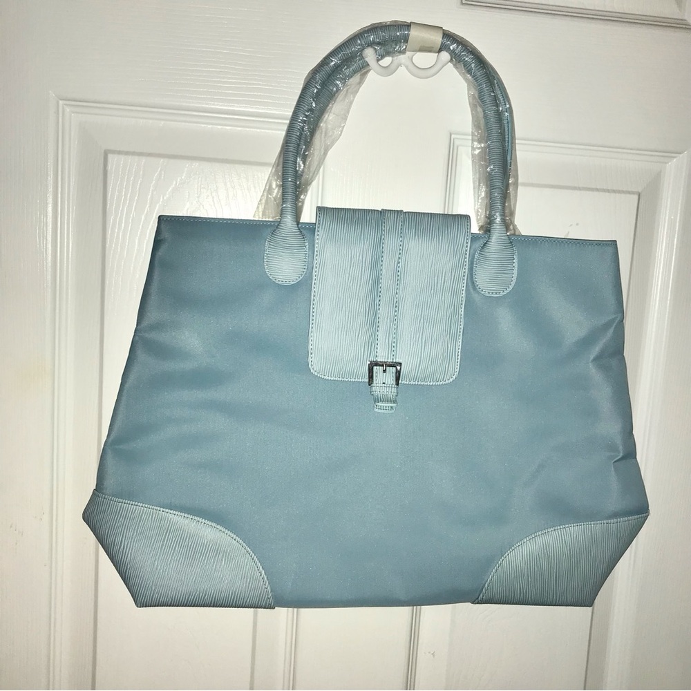 Vinyl Robbins Egg Blue tote NEW UNUSED